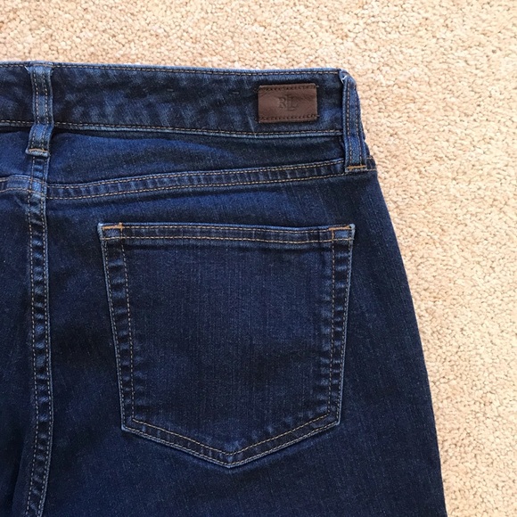 Lauren Ralph Lauren Denim Blue Jeans Womens Size 6 Dark Blue Mid Rise Straight - Picture 6 of 13